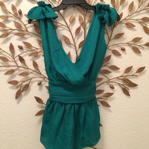 Venus chiffon delicate blouse/top, green. Size 2